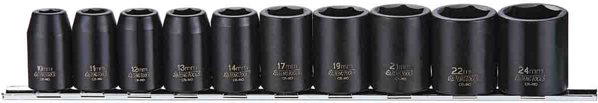 Teng Tools 10 mm, 10 mm, 1/2 in Drive Impact Socket