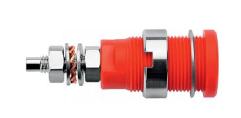 Schutzinger Red Male Banana Socket, M4 Thread Termination, 32A, 1kV