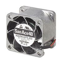 Sanyo Denki 9GE Series Axial Fan, 12 V dc, DC Operation, 26.8cfm, 10.08W, 840mA Max, 40 x 40 x 28mm