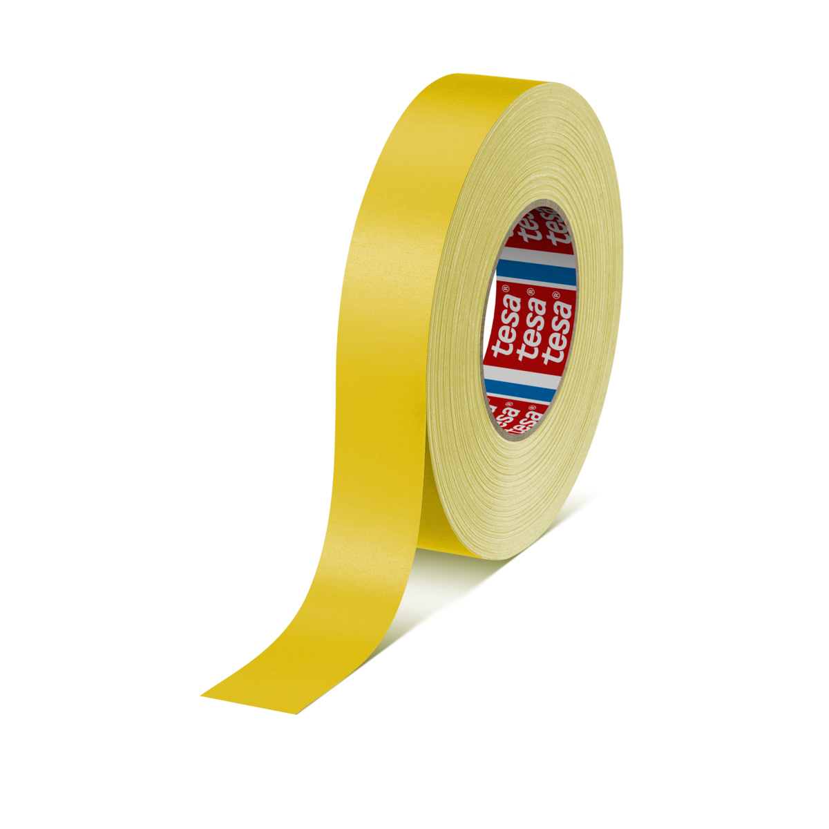 Tesa 04651-00521-00 Cloth Tape, 50m x 30mm, Yellow, Acrylic Coated Finish