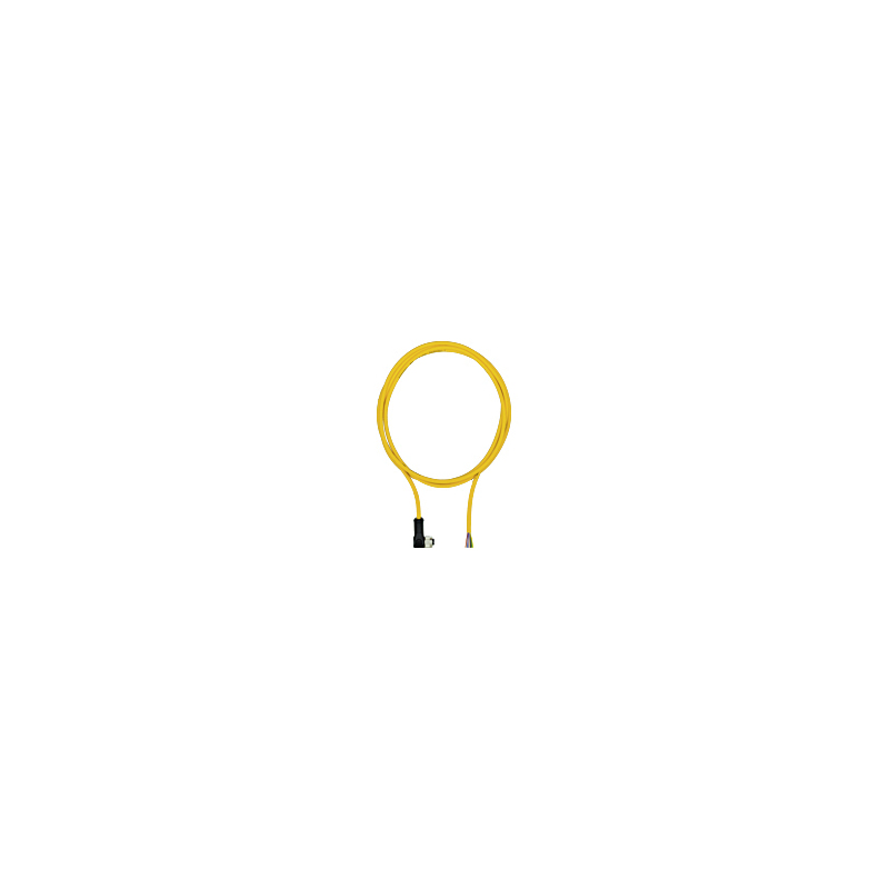 Pilz Female 8 way M12 Female Connector to Open Line End Cable, 3 m