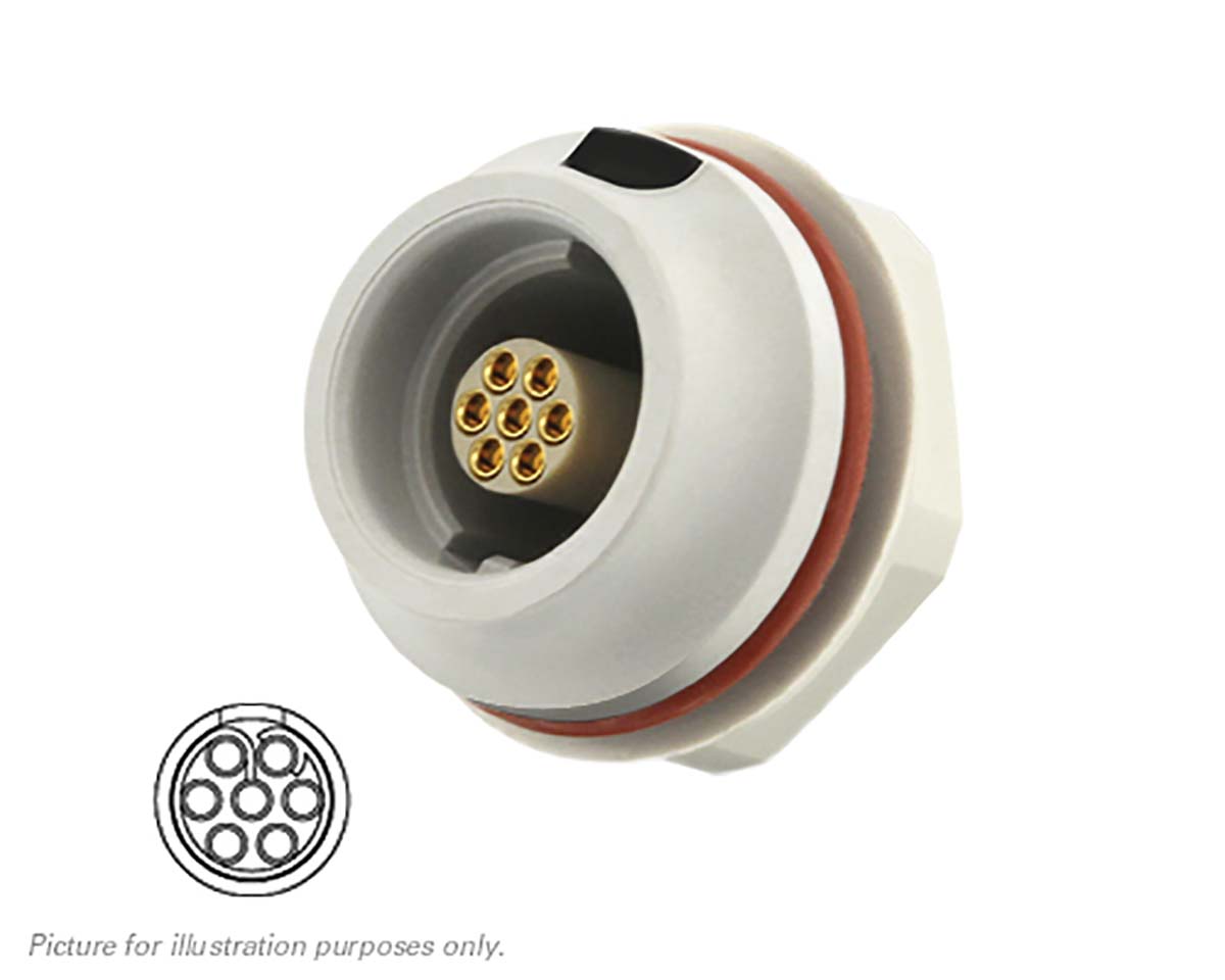 Souriau Sunbank by Eaton Circular Connector, 7 Contacts, Front, Standard Connector, Socket, Female, IP68, JMX Series