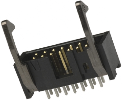 TE Connectivity AMP-LATCH Series Straight Through Hole PCB Header, 16 Contact(s), 2.54 mm Pitch, 2 Row, Shrouded