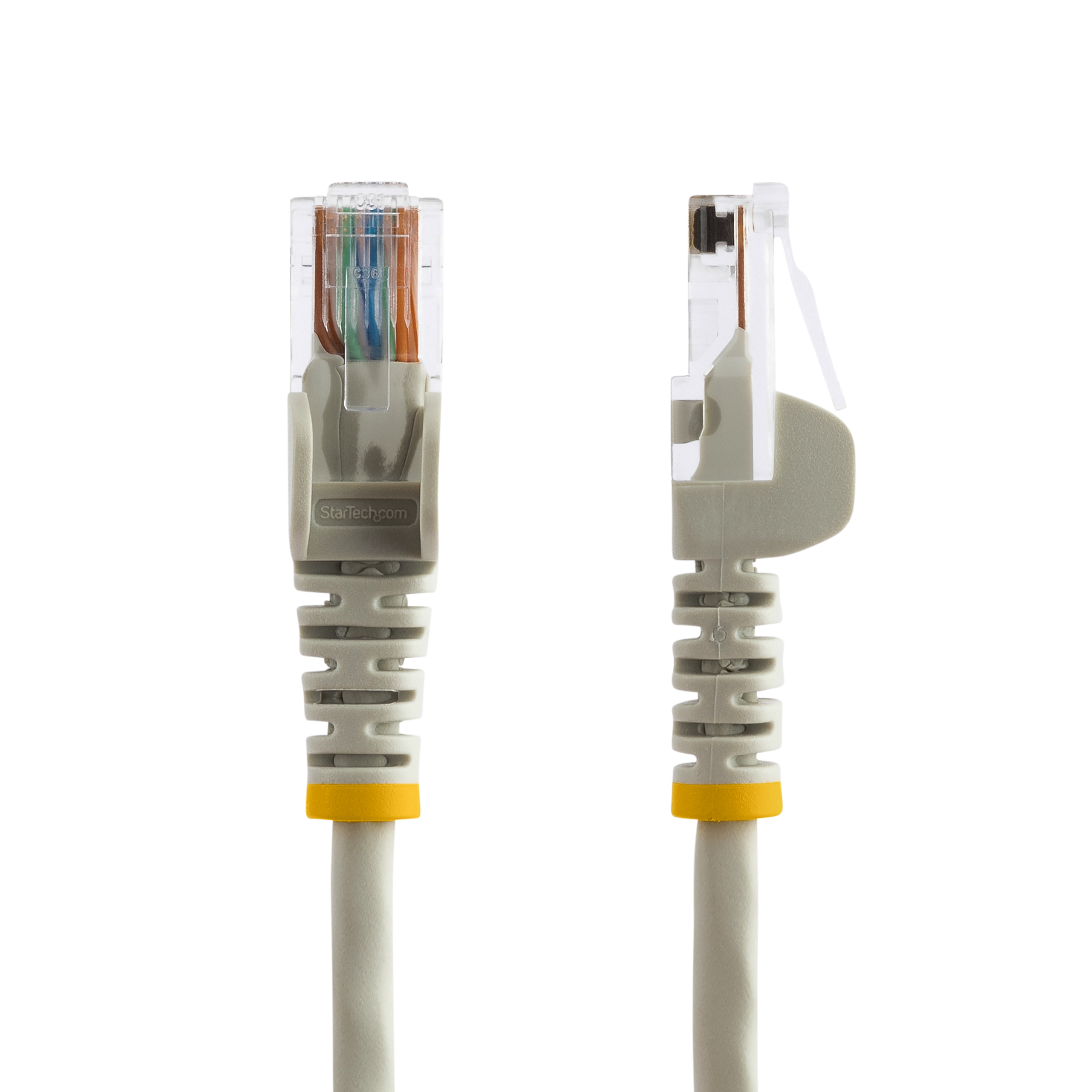 StarTech.com, 15m Cat5e, Grey RJ45 to Male RJ45 Male, U/UTP Unshielded, Terminated PVC Sheath