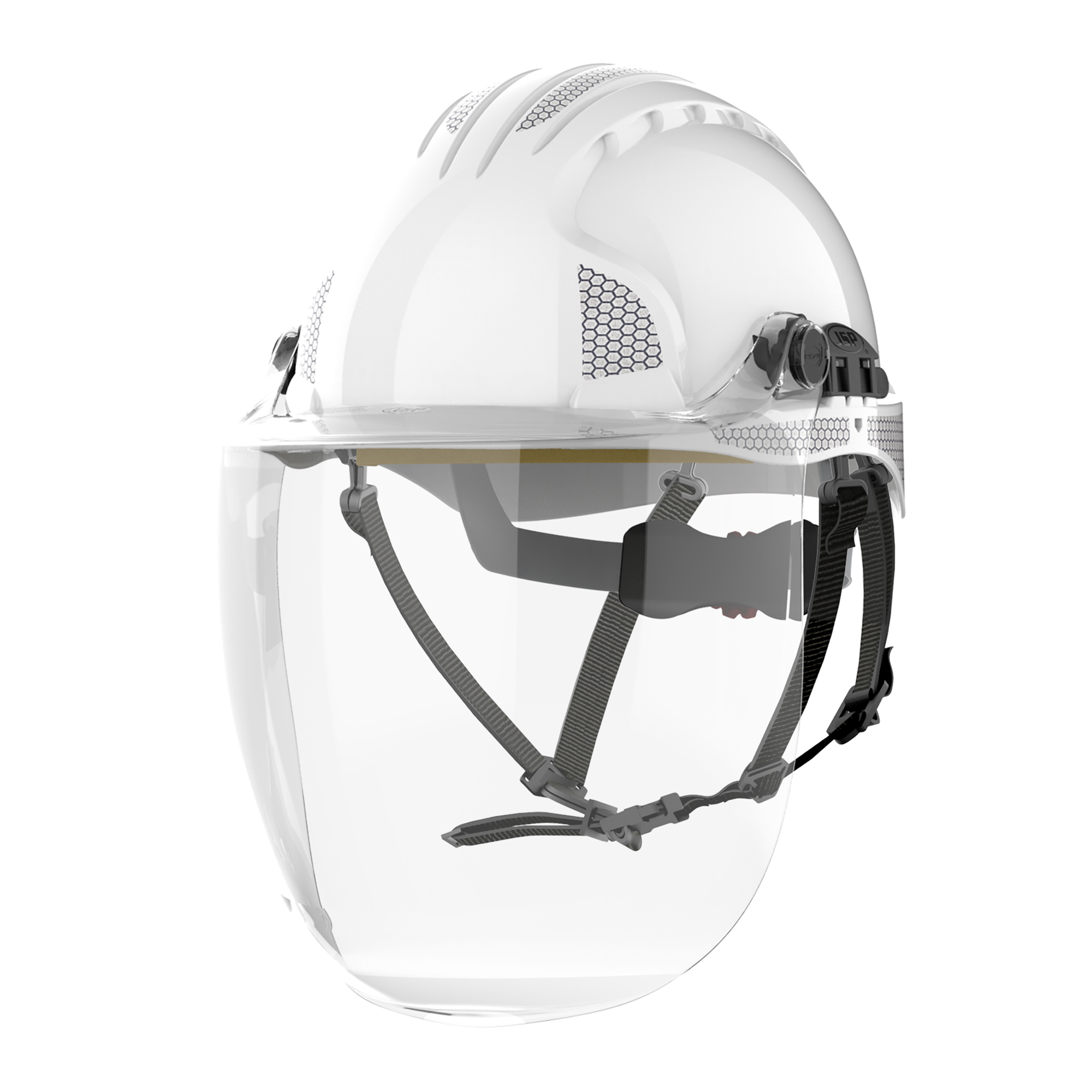 JSP EVOGuard White Hard Hats with Chin Strap, AdjustableVentilated