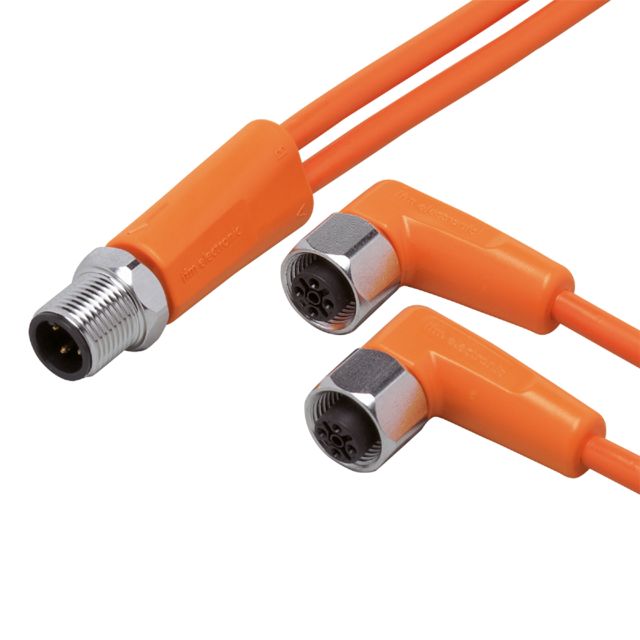 ifm electronic Male 1 way M12 to Female 2 way M12 Sensor Actuator Cable, 1 m