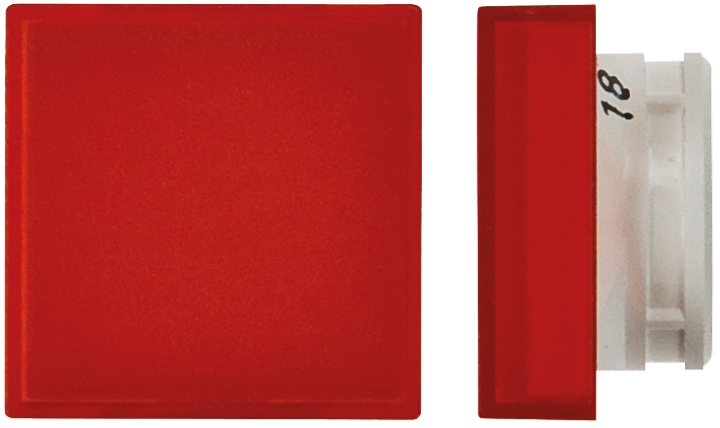 Omron Red Square Push Button Lens for Use with A16 Series LED/Incandescent Lamp Push Button Switch