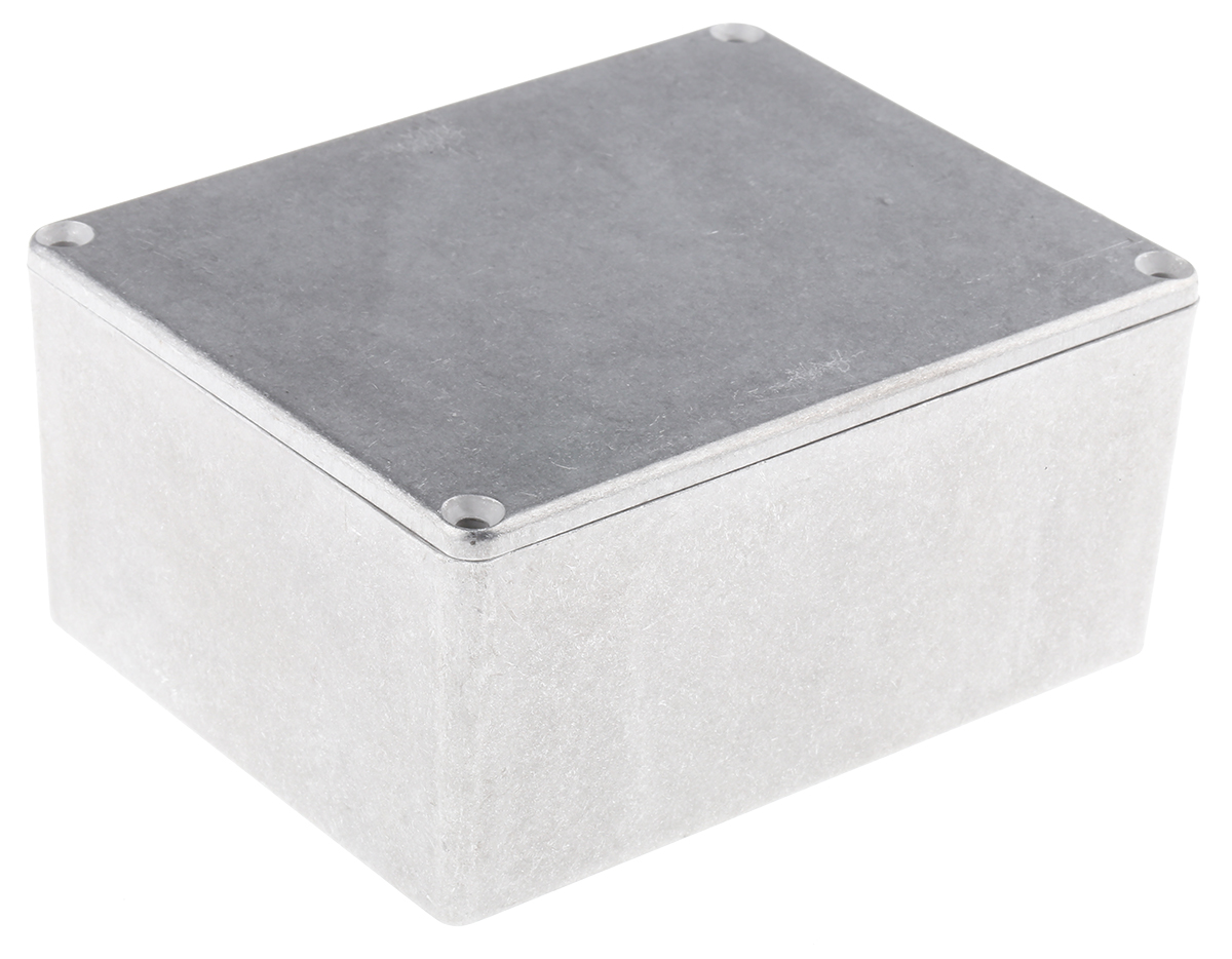 Hammond 1590 Series Natural Die Cast Aluminium Enclosure, IP54, Natural Lid, 119.5 x 94 x 56.5mm