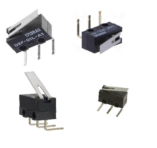 Omron Lever Microswitch, PCB Terminal, 100 mA at 30 Vdc VA, SPDT, IP40