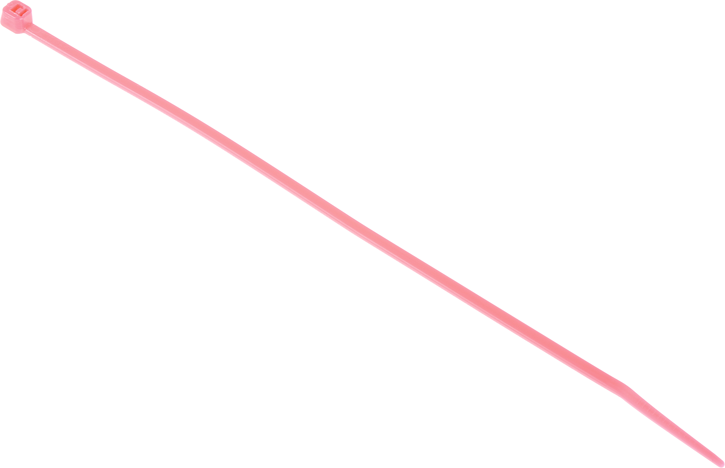 RS PRO Cable Tie, 203mm x 3.6 mm, Pink Nylon, Pk-100