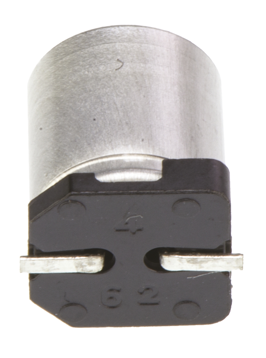 Panasonic 100μF Surface Mount Polymer Capacitor, 25V dc