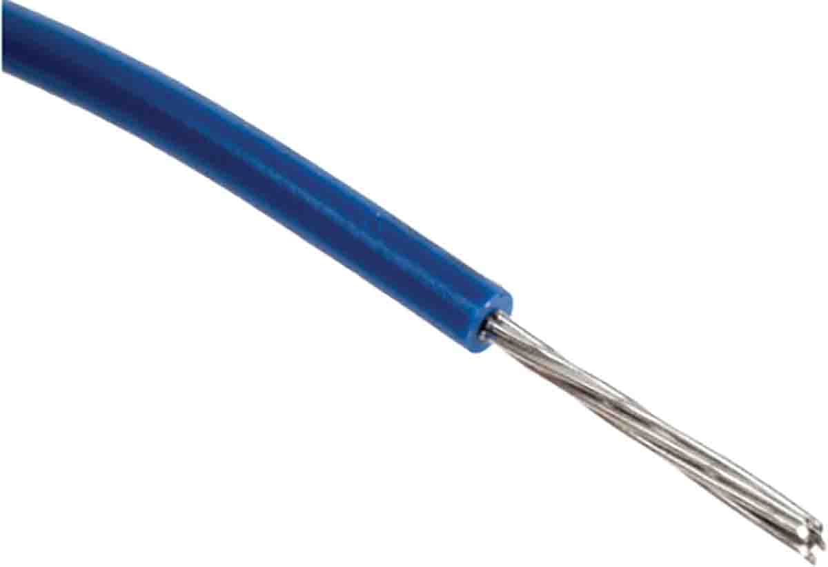 RS PRO Blue 0.51mm² Hook Up Wire, 20 AWG, 10/0.25mm, 30.5m, PVC Insulation