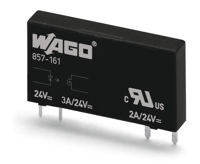 WAGO 857 Series Solid State Relay, 0.1 A Load, Plug-In Mount, 48 V dc Load, 72 V dc Control