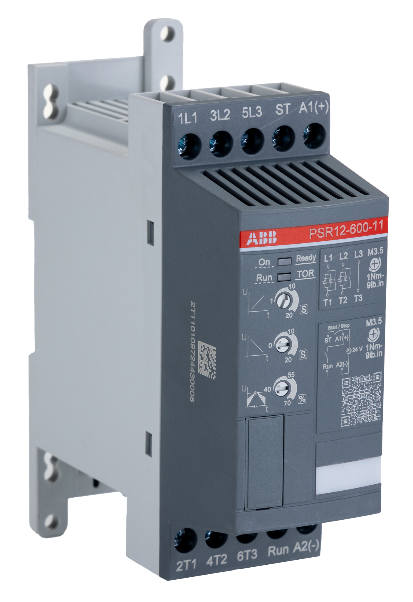 ABB Soft Starter, , 5.5 kW, 600 V, 3 Phase, IP20