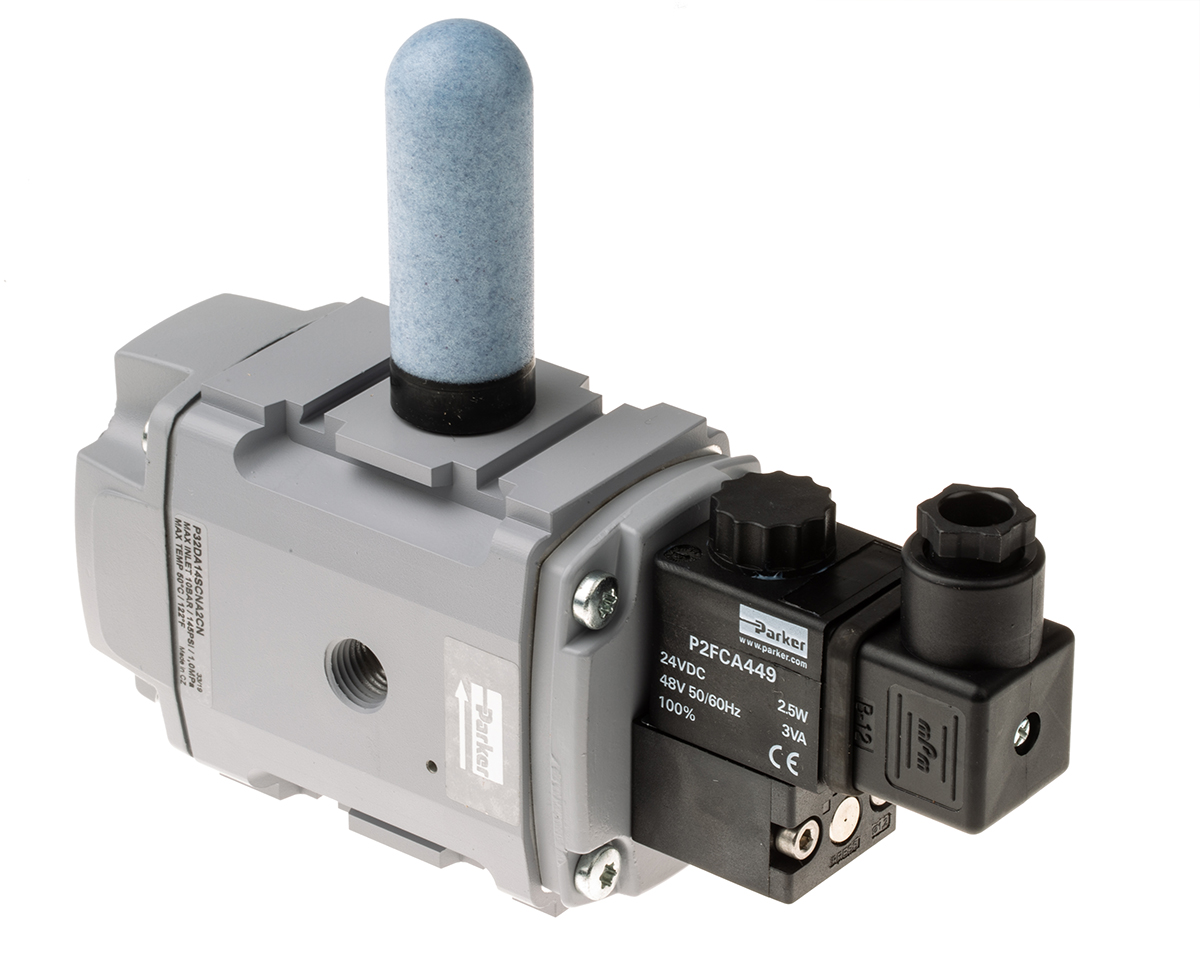 Parker 3/2 Dump Valve - Pilot/Spring G 1/2 P32 Series 24V dc
