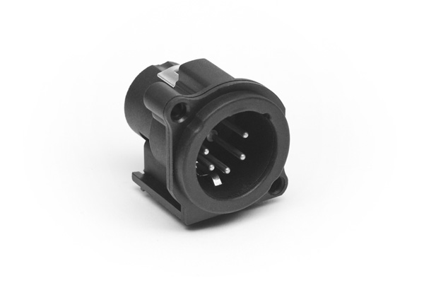 Amphenol Industrial Chassis Mount XLR Connector, Vertical, Male, IP40, 133 V, 5 Way, Gold over Nickel Plating