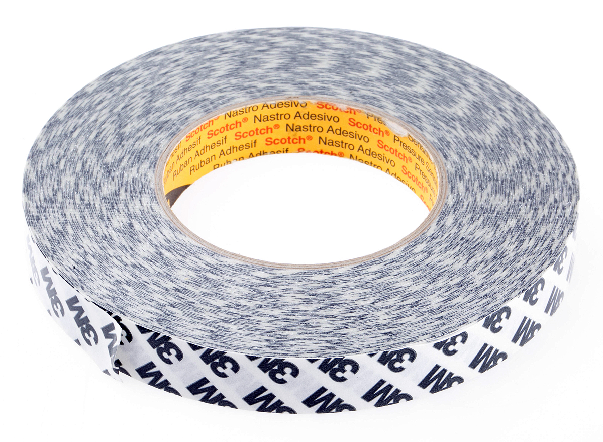3M 9086 Translucent Double Sided Paper Tape, 0.19mm Thick, 16 N/cm, Paper Backing, 19mm x 50m