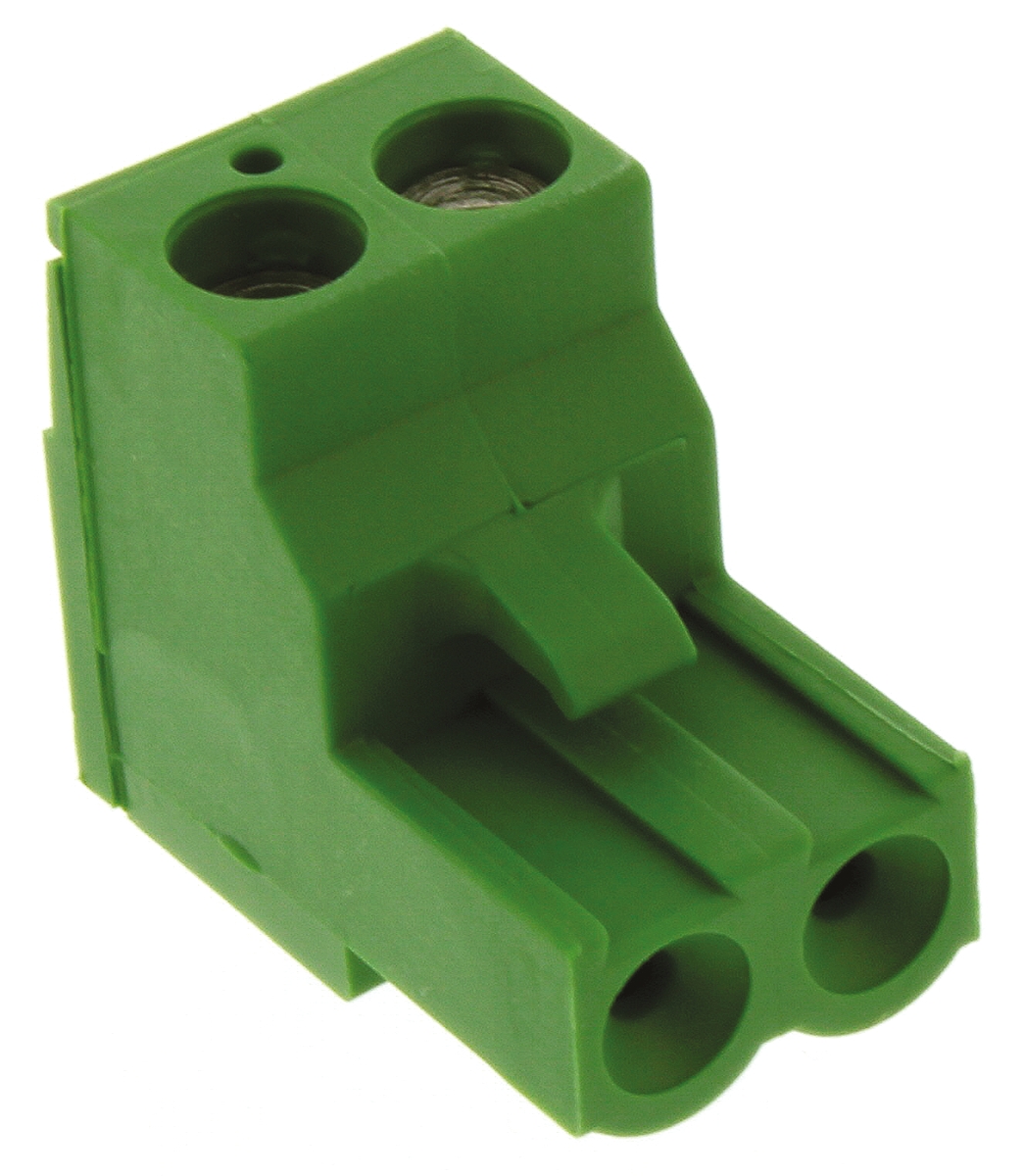 TE Connectivity, 5.08mm Pitch, 2 Way, Pluggable Terminal Block, Plug, Cable Mount, Screw Down Termination, 796634-2