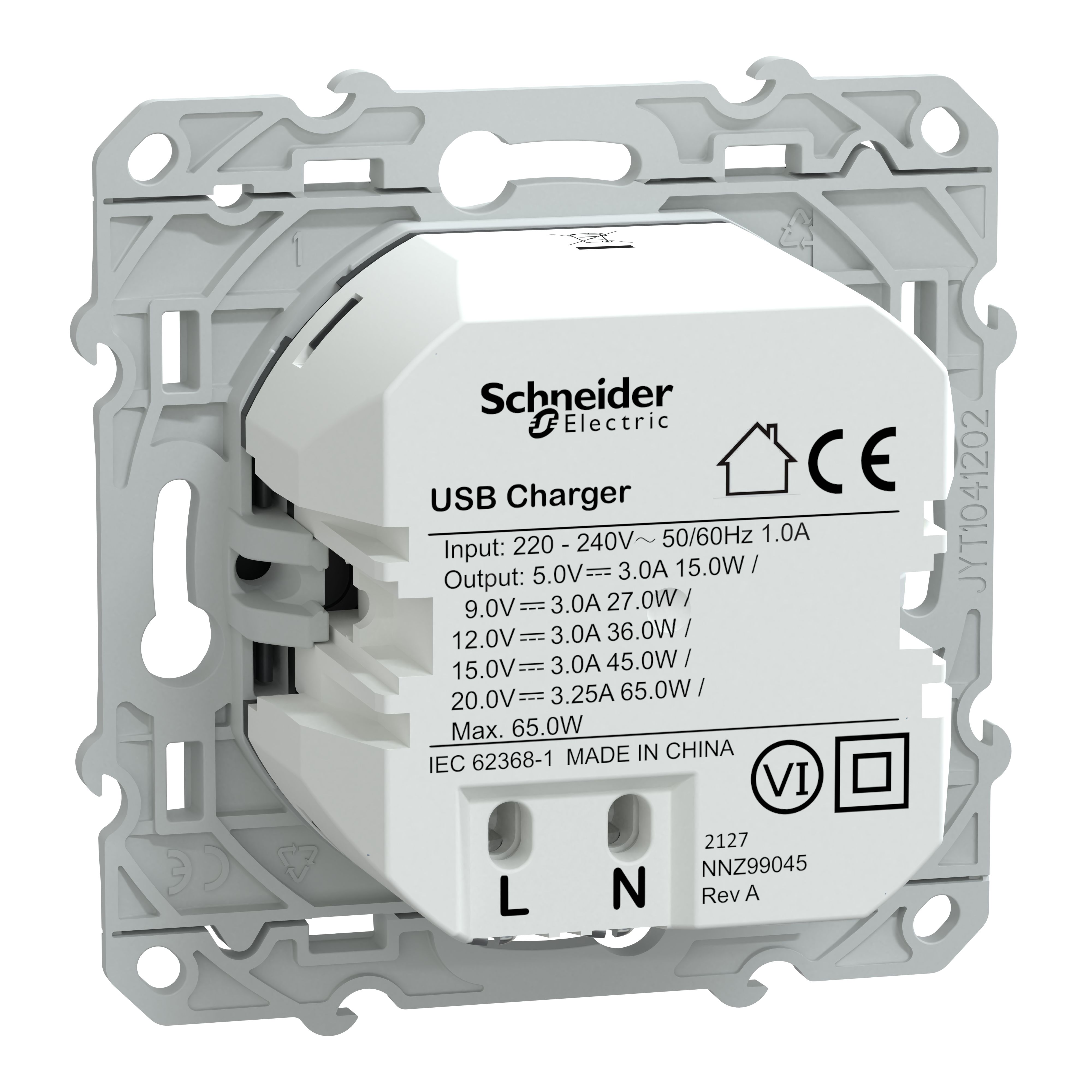Schneider Electric Anthracite, 1 Gang, Odace