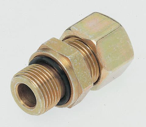 Parker GE-R-ED Series Straight Threaded Adaptor, G 3/8 Male to Push In 8 mm, Threaded-to-Tube Connection Style