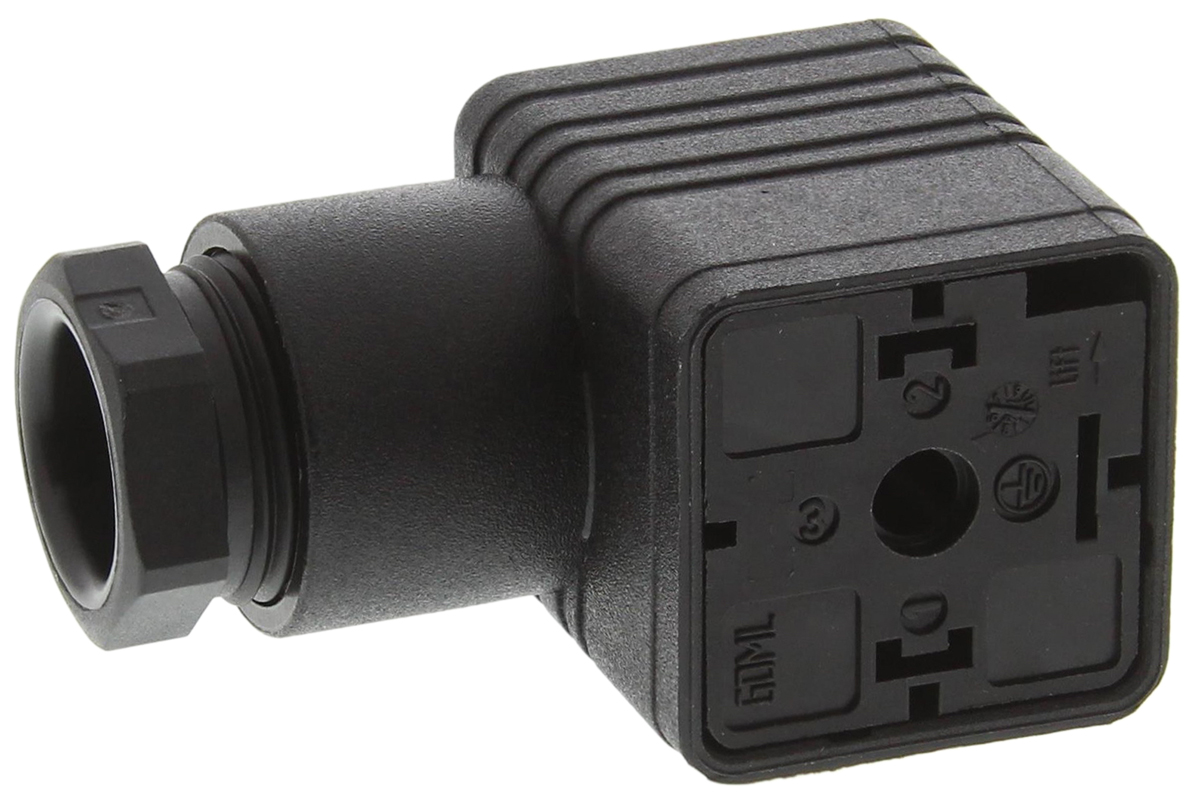 Hirschmann GDML 2P+E DIN 43650 A, Female Solenoid Valve Connector, 250 V ac/dc Voltage