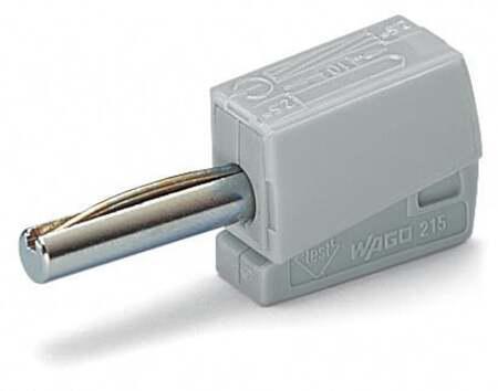 WAGO Grey Male Banana Connector, 19.5 mm Connector, Cage Clamp Termination, 20A, 42V