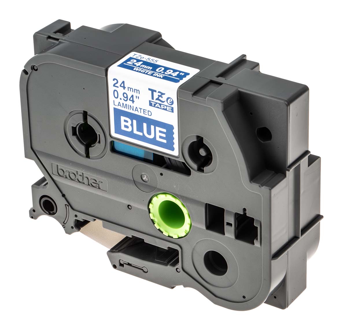 Brother White on Blue Label Printer Tape, 8 m Length, 24 mm Width