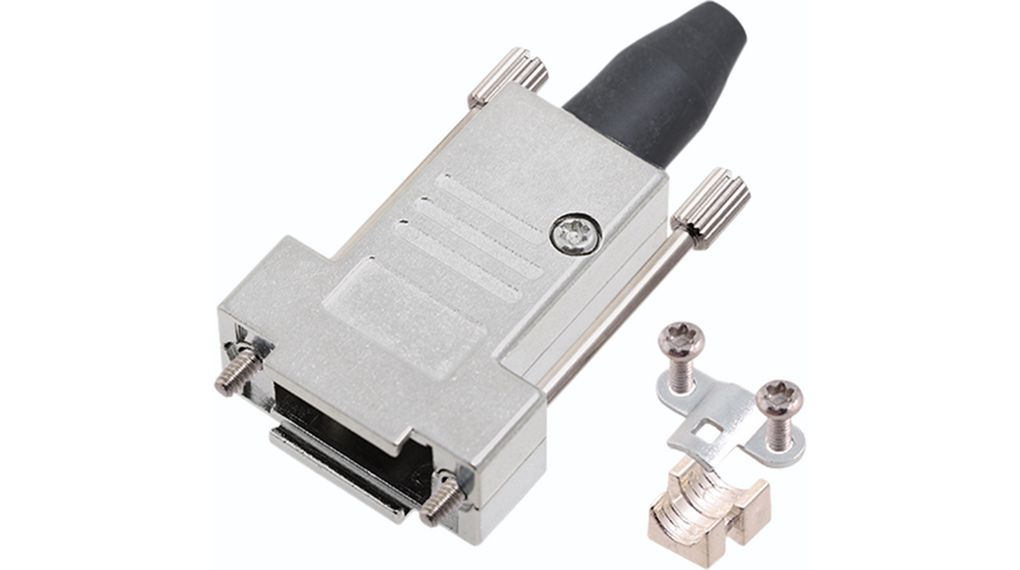 Encitech Connectors 6560 Series Zinc Top Entry D Sub Backshell, 9 Way
