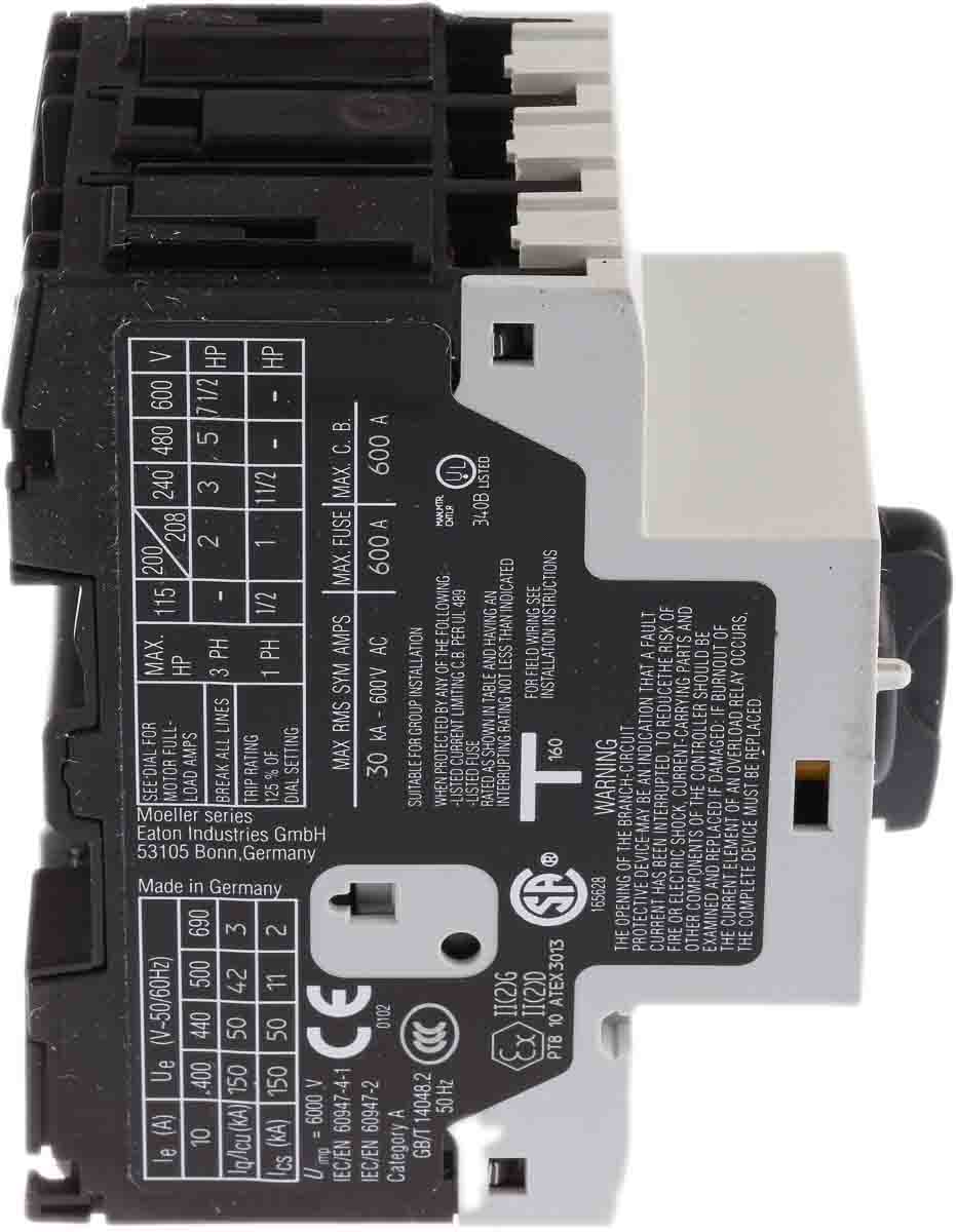 Eaton 6.3 → 10 A Motor Protection Circuit Breaker, 690 V ac