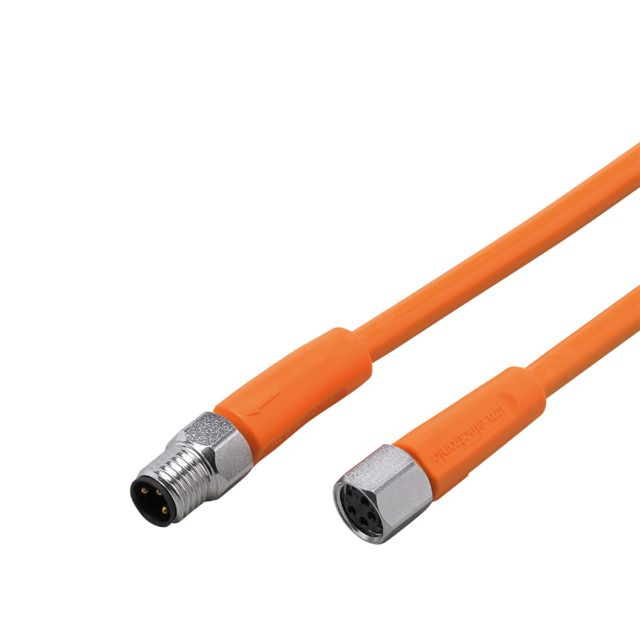 ifm electronic Male 1 way M8 to Female 1 way M8 Sensor Actuator Cable, 5 m