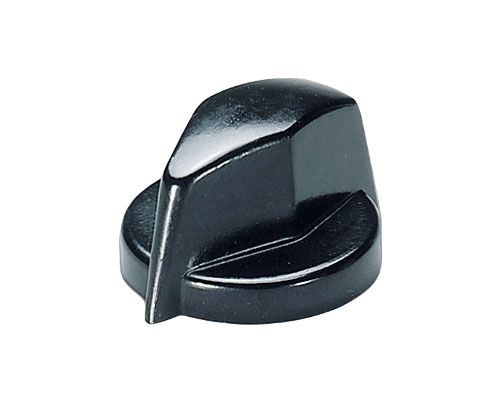 OKW 18.8mm Black Potentiometer Knob for 6mm Shaft Round Shaft, A1311860