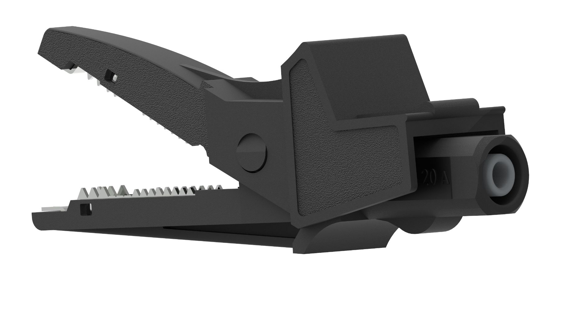 Electro PJP Alligator Clip, Nickel-Plated Steel Contact, 20A, Black