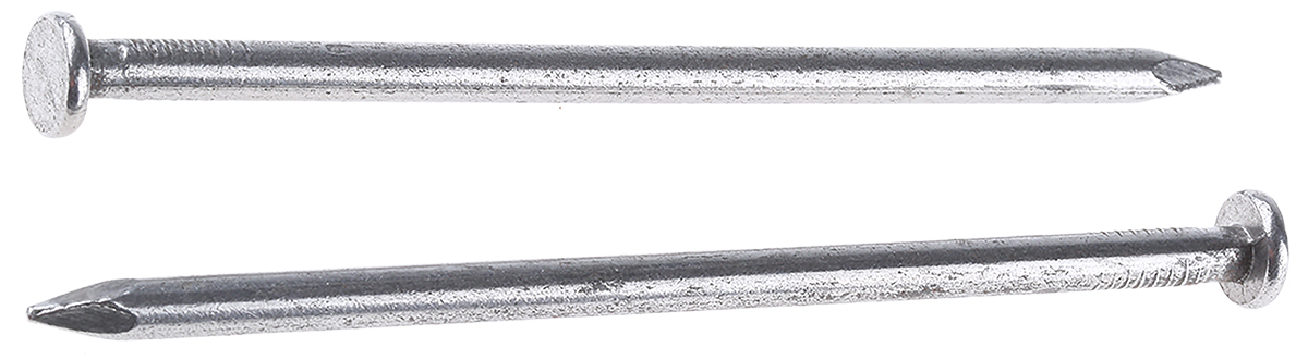 RS PRO Bright Steel Round Nails; 100mm x 4.5mm; 500g Bag