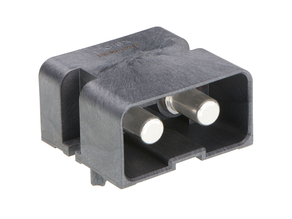 Molex 215510 Series Right Angle Screw PCB Header, 2 Contact(s), 17 mm Pitch, 1 Row, Unshrouded