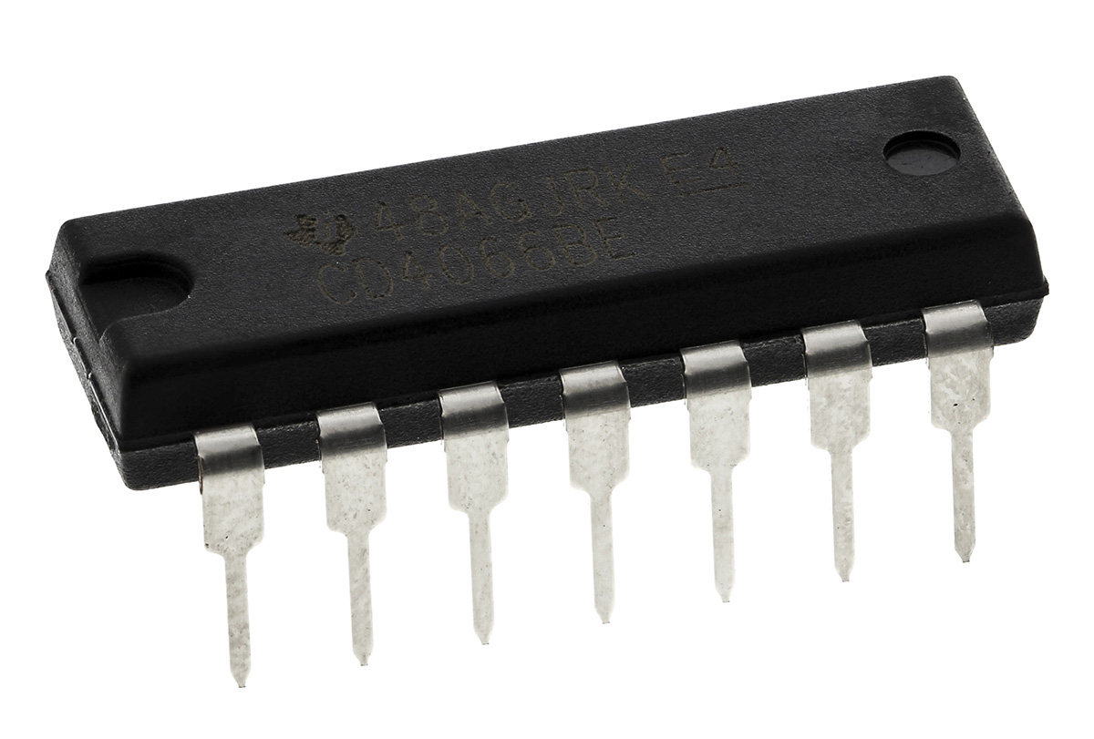 Texas Instruments CD4066BE Analogue Switch Quad SPST 12 V, 15 V, 5 V, 9 V, 14-Pin PDIP