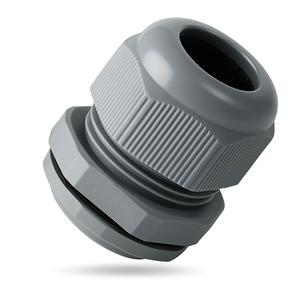 E-Pro Grey Nylon Cable Gland PG-16 Thread 10mm to 14mm Cable Diameter