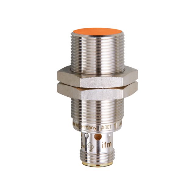 ifm electronic Inductive Threaded Barrel Proximity Sensor, M18, 8 mm Detection, PNP NO, 10 → 30 V dc