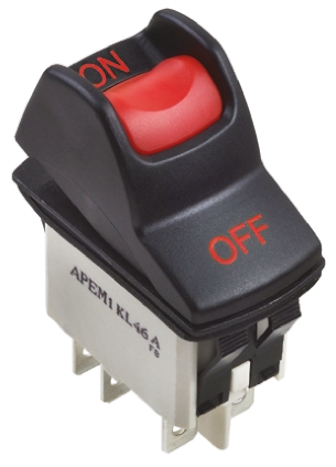 Apem DPST, On-On Rocker Switch Panel Mount