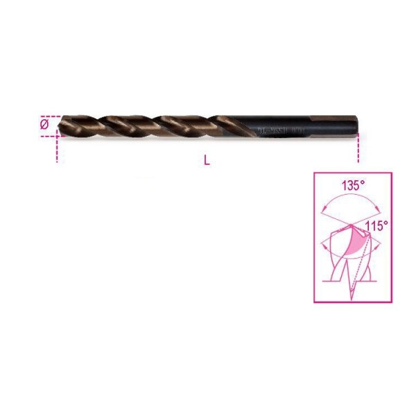BETA 416 Series HSS-G Twist Drill Bit for Metal, 4mm Diameter, 75 mm Overall