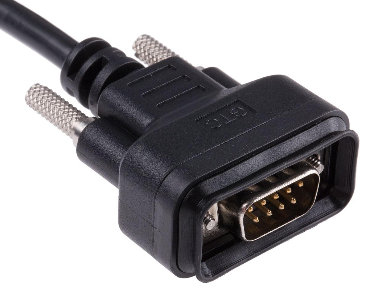 RS PRO Male 9 Pin D-sub to Male Unterminated Serial Cable, 2m PVC