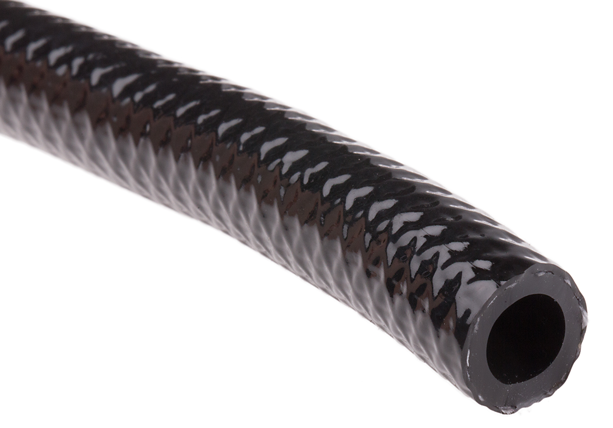 RS PRO PVC, Hose Pipe, 8mm ID, 12.5mm OD, Black, 30m