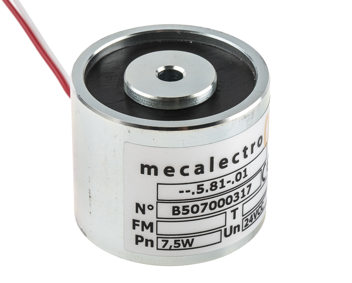 Mecalectro Holding Magnet, 440N Holding Force 24V dc