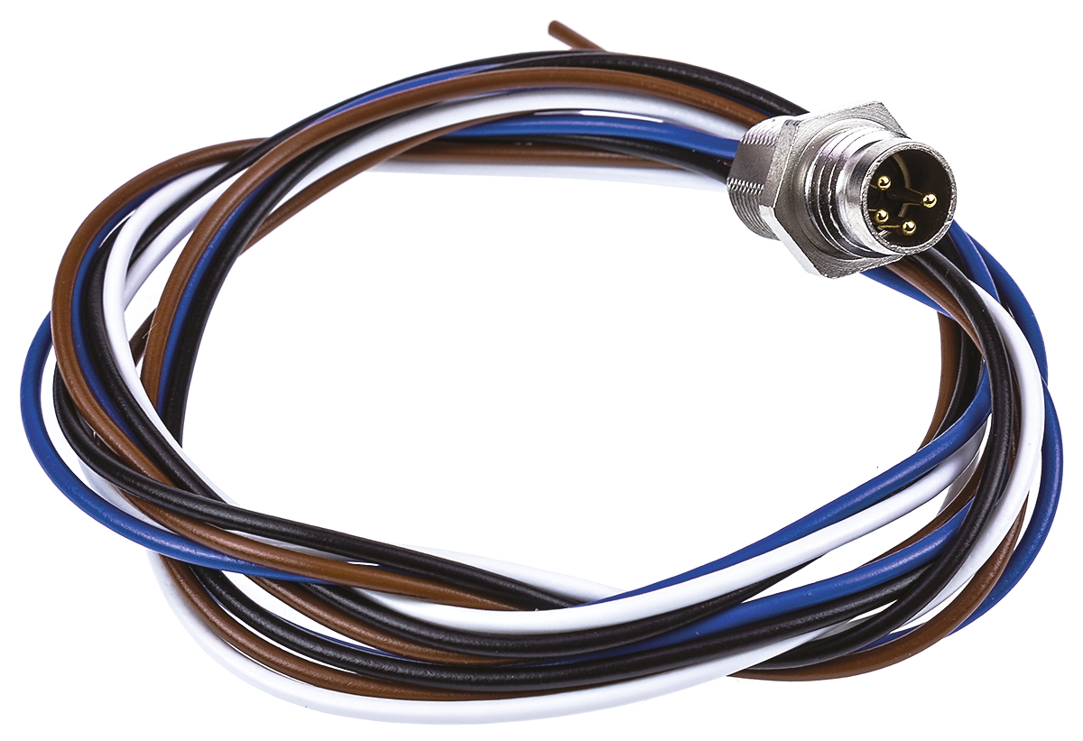 Hirschmann Male 4 way M8 to Free End Sensor Actuator Cable, 0.5 m