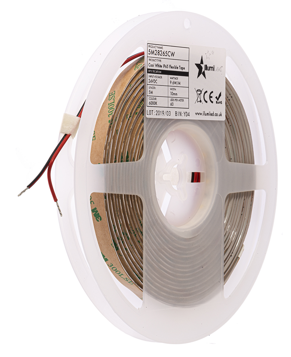 PowerLED 24V dc White LED Strip Light, 4000K Colour Temp, 5m Length