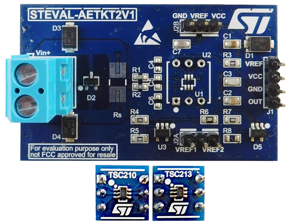 STMicroelectronics STEVAL-AETKT2V1, STEVAL-AETKT2V1 Evaluation Kit for Current Sense Amplifiers
