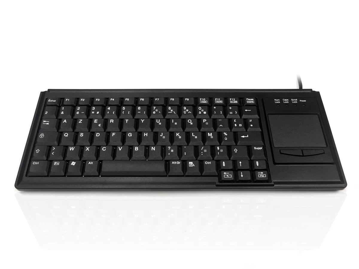 Ceratech KYB500-K82B-FR Wired USB Touchpad Keyboard, QWERTY (French), Black