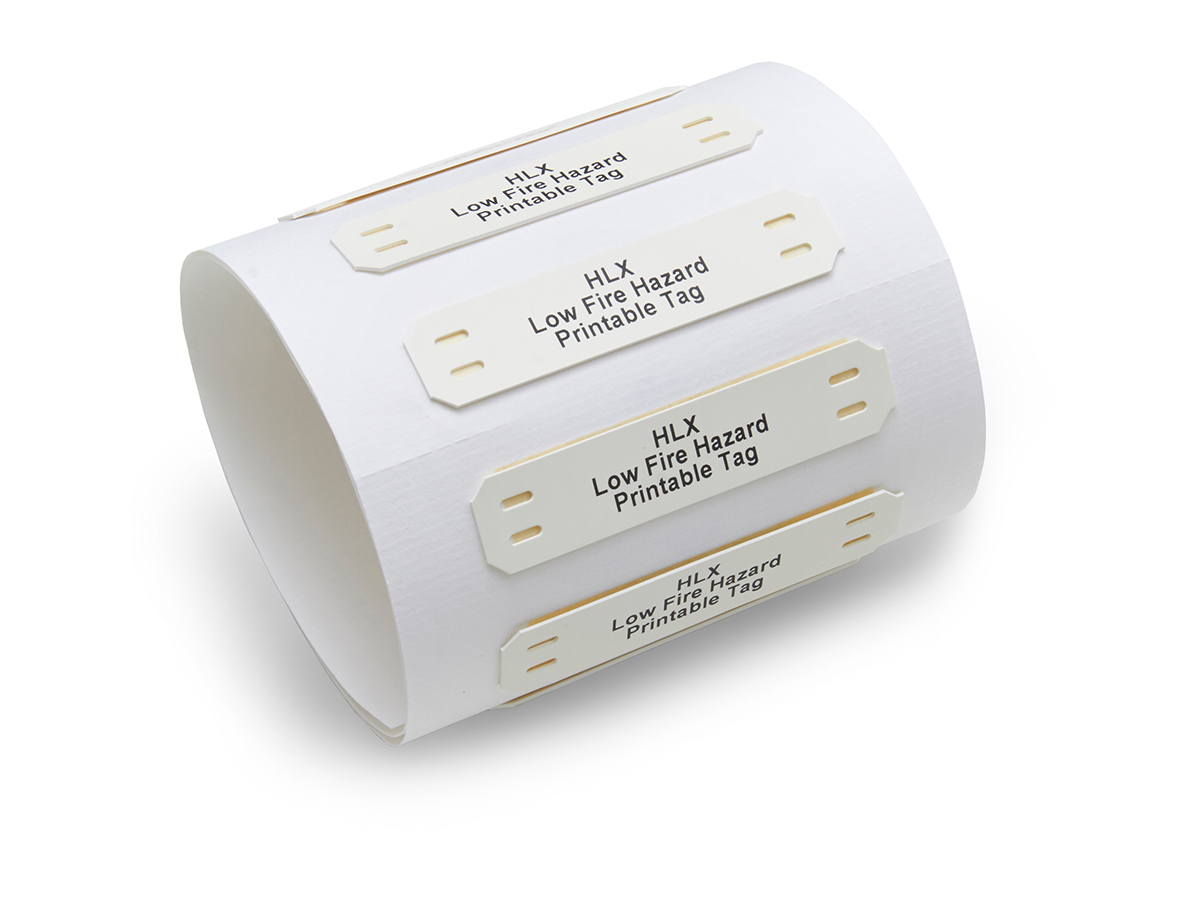 TE Connectivity HLX White Cable Labels, 80mm Width, 12.5mm Height, 200 Qty