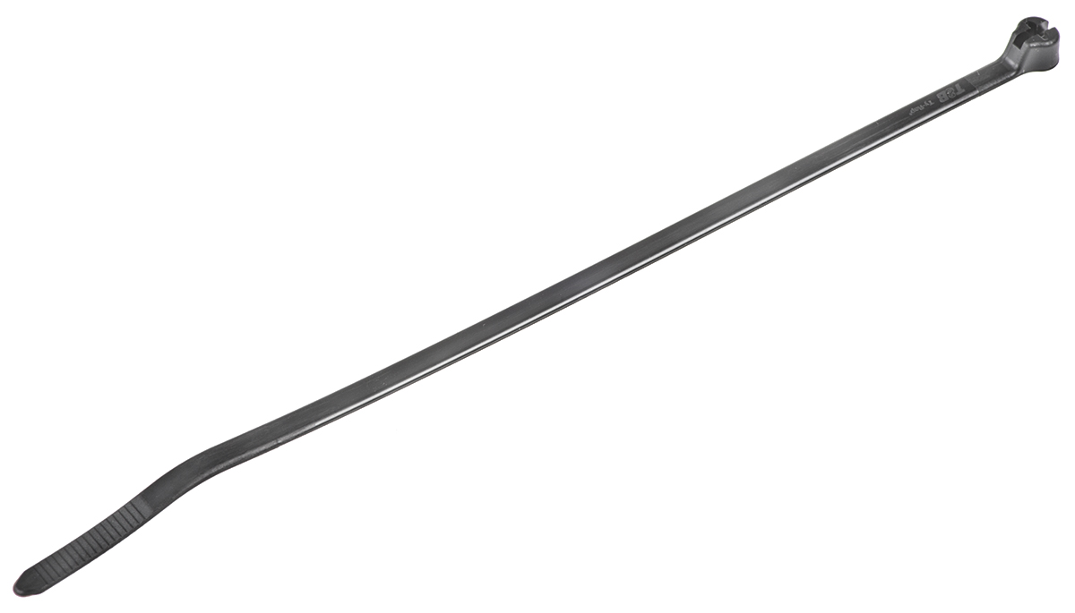 Thomas & Betts Cable Ties, 185.67mm x 4.57 mm, Black Nylon, Pk-100