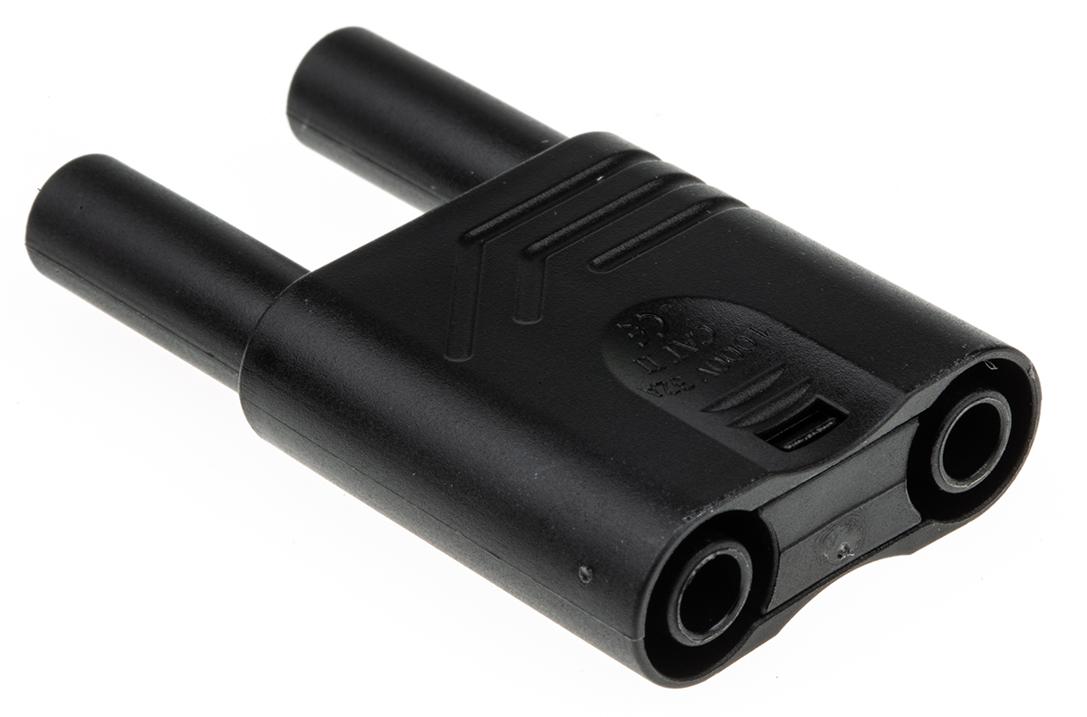 Hirschmann Test & Measurement Black Male Banana Plug, 4 mm Connector, 32A, 1000V ac/dc, Nickel Plating