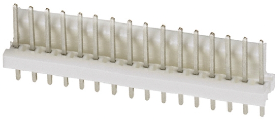 TE Connectivity MTA-100 Series Straight Through Hole Pin Header, 16 Contact(s), 2.54 mm Pitch, 1 Row, Unshrouded
